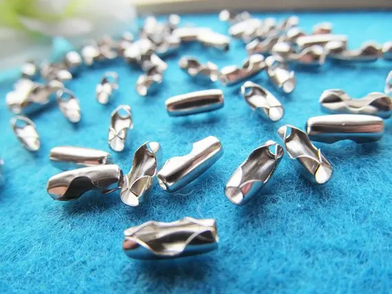 

60pcs Antique Bronze 2.40mm Ball Chain Connector Crimp End Clasps,Crimp Beads,DIY Accessory Jewellry Making