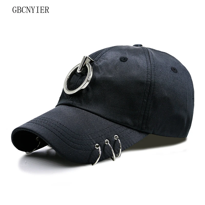 GBCNYIER Cool Male Sports Hat Cool Men Fashion Hat Skateboard Women Sun Hat Young Hip Hop Visor Big Metal Ring