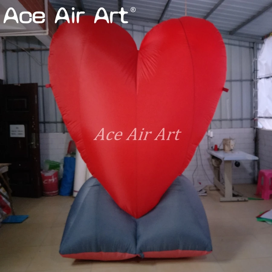 Popular Giant Inflatable Heart Model For Valentine's Decoration