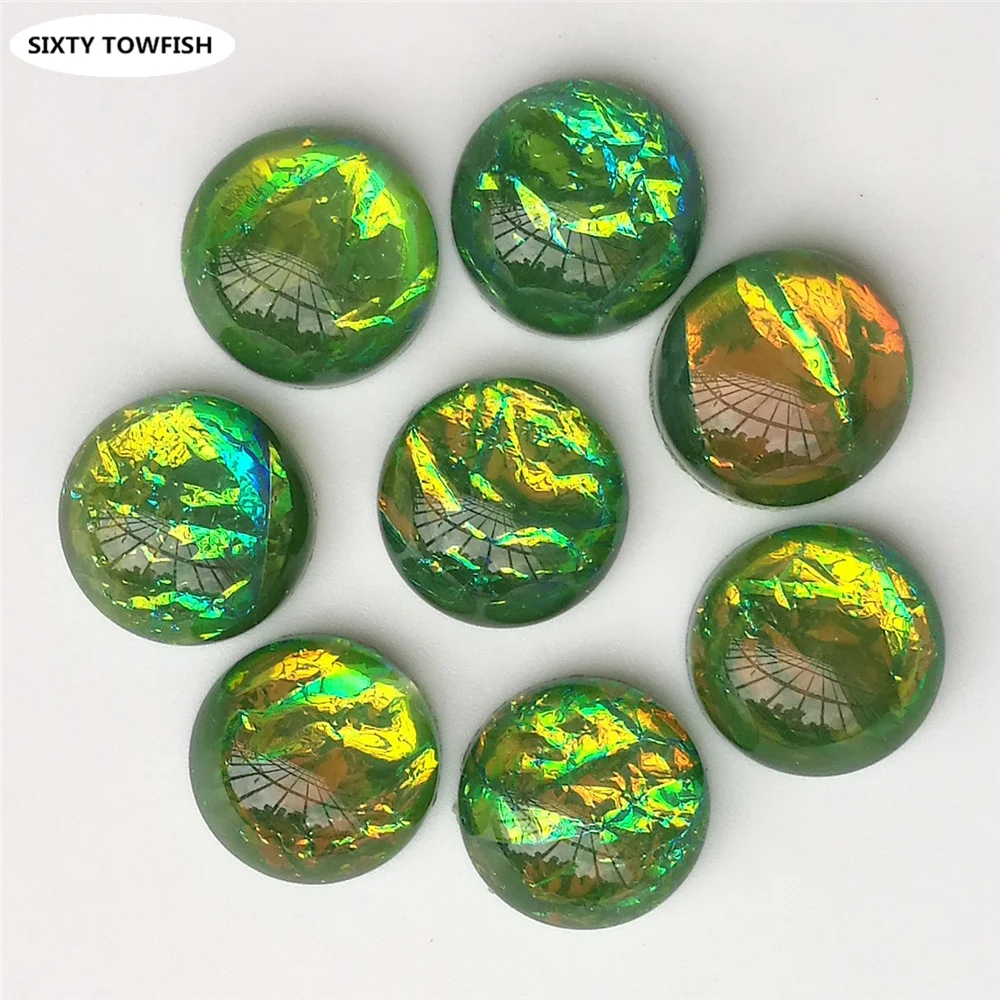 30 pcs/lot Round beads Resin Diameter 12mm Mixed Colors Cabochon Domes Flat back DIY Jewelry Finding Pendant Settings S1005