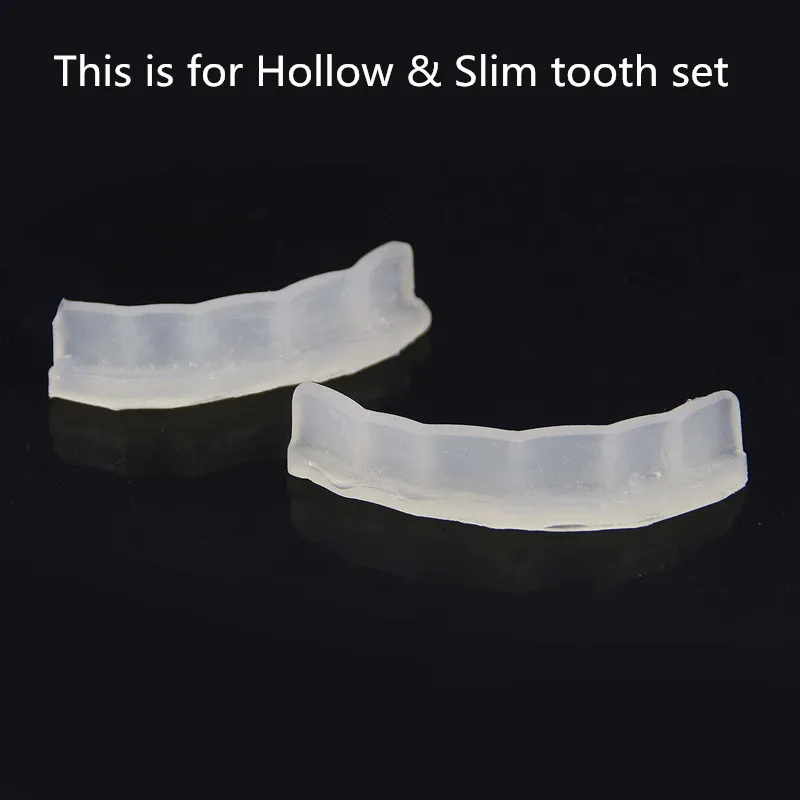 JINAO 2 Pcs Grills Molding Fixing Bar Reusable Silicone Top & Bottom Fitting Mold For HipHop Teeth Grillz