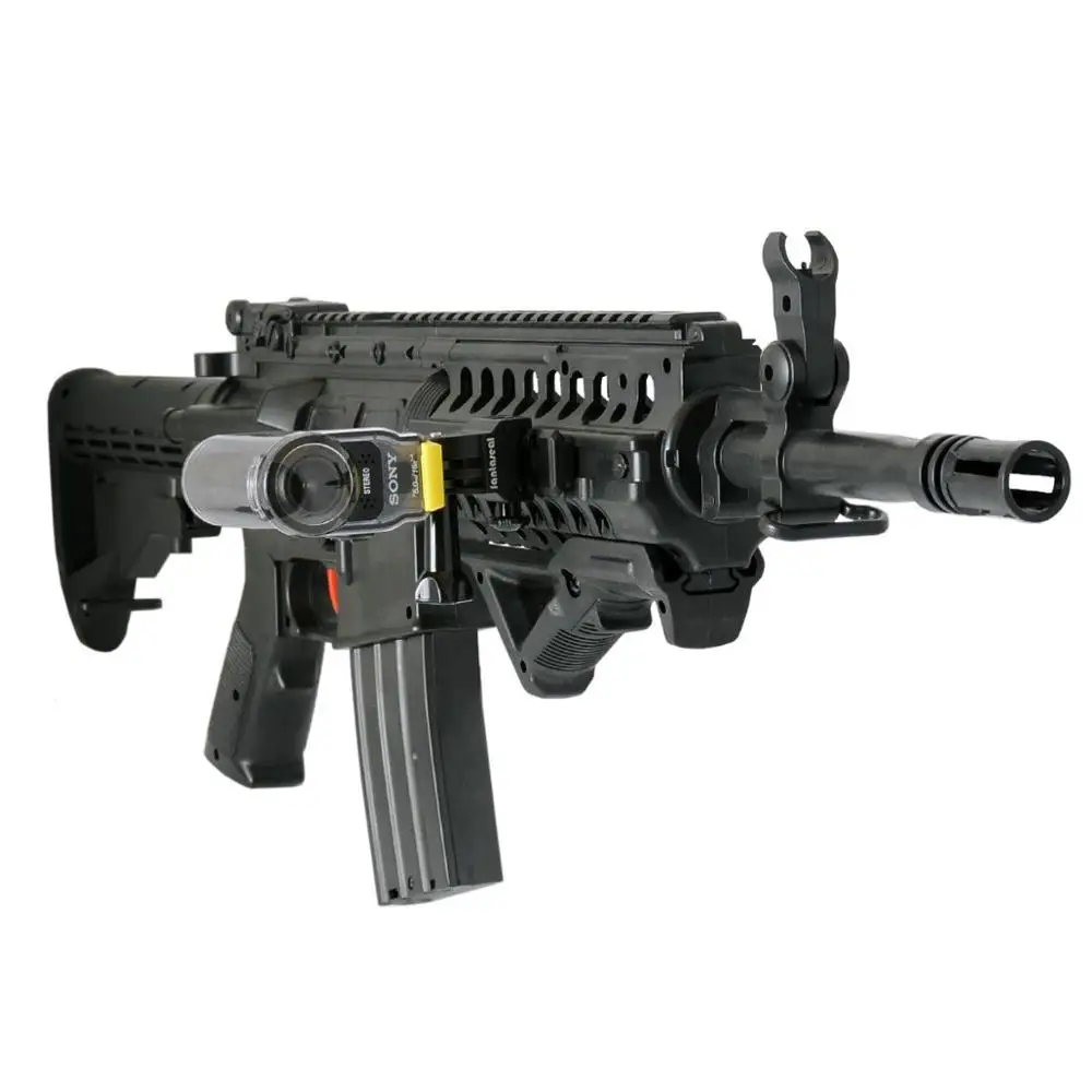 Picatinny Gun Rail Mount Airsoft ปืนอะแดปเตอร์สำหรับ GoPro SJCAM Sony Garmin กล้อง Action Eken ปืนยิงปืนไรเฟิลการล่าสัตว์เลเซอร์ mount