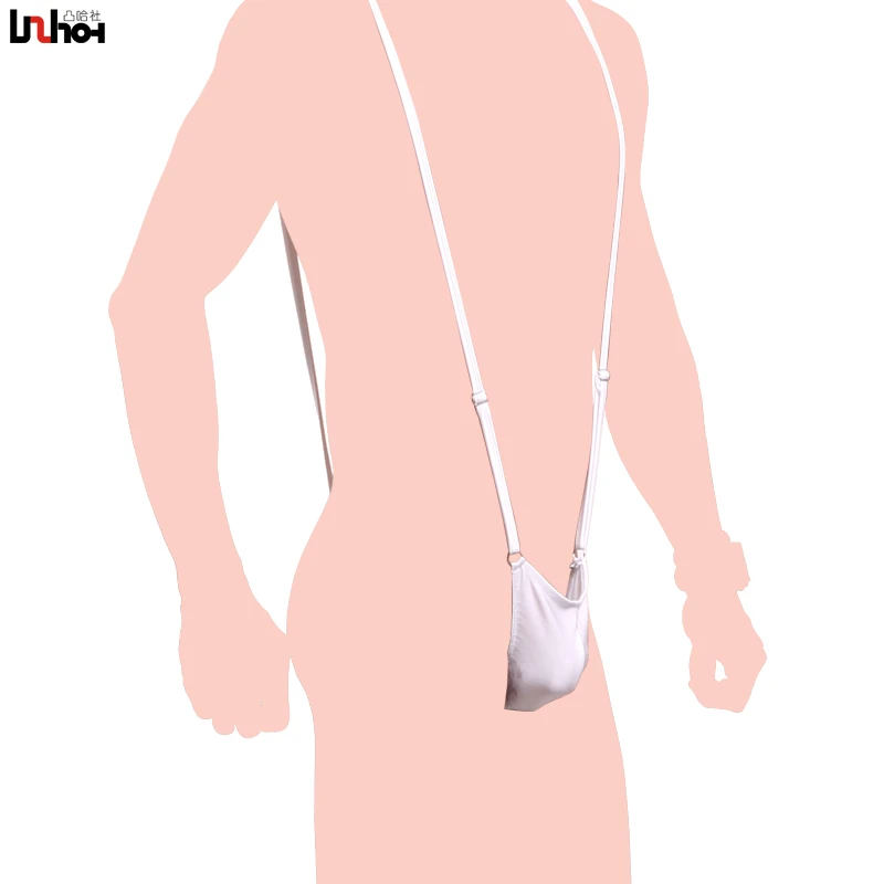 

Trend sexy temptation uzhot men's panties one piece spaghetti strap fashion male t thong uc103