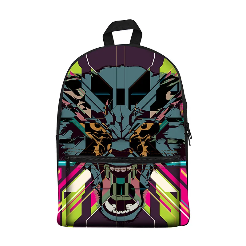 

New 2017 Kawaii canvas Backpack for Girls Fashion Children School Bag Cute Monster roar Backpack Kids School Backpack
