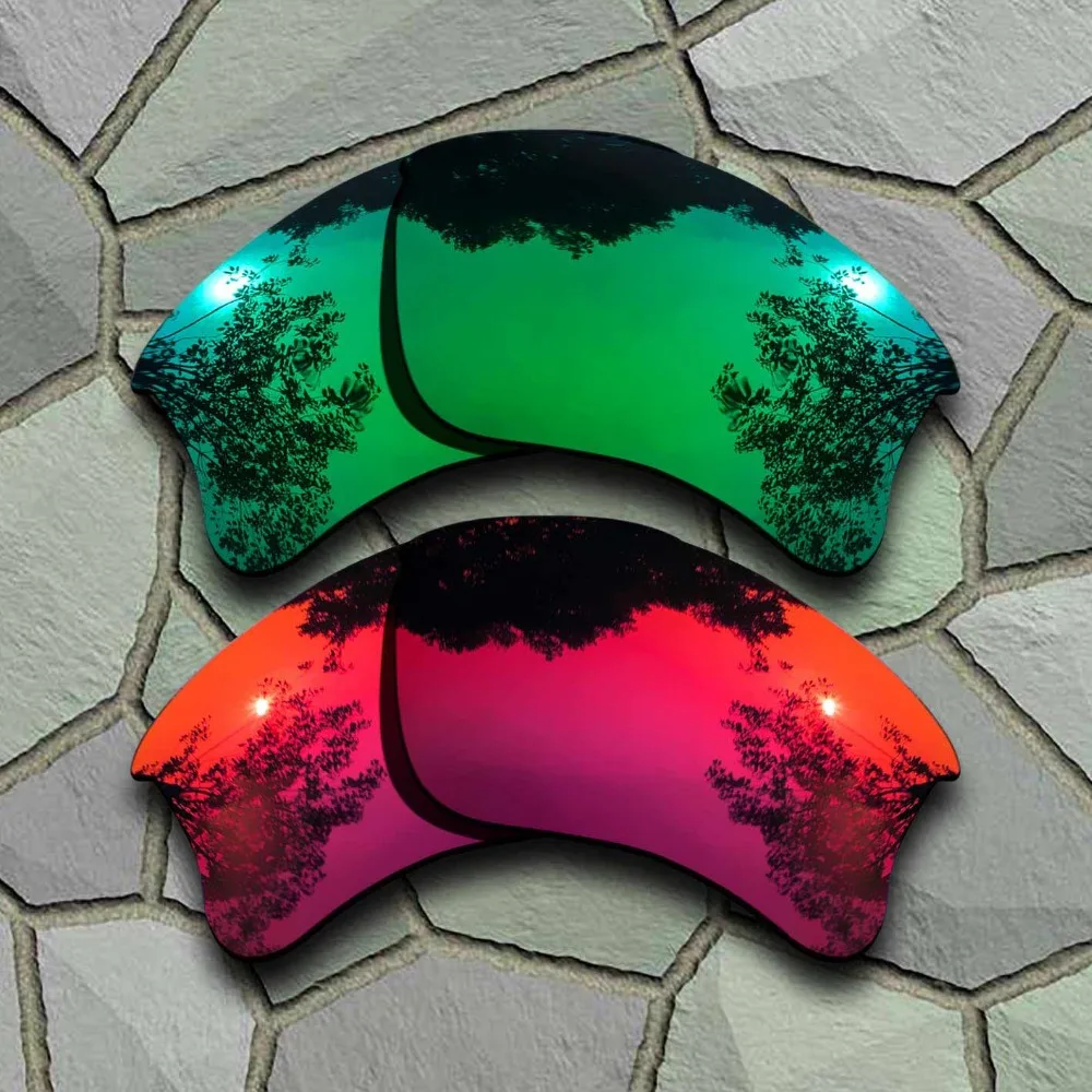 

Jade Green&Violet Red Sunglasses Polarized Replacement Lenses for Oakley Flak Jacket XLJ