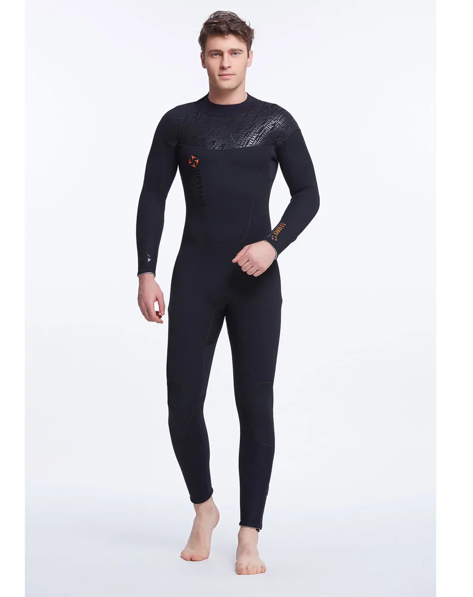 Full Body Neoprene Wetsuit for Men, Back Zipper, Premium SCR Wetsuits, Diving Suits, Cool Black Brand, New, 3mm Wet Suit, 5mm