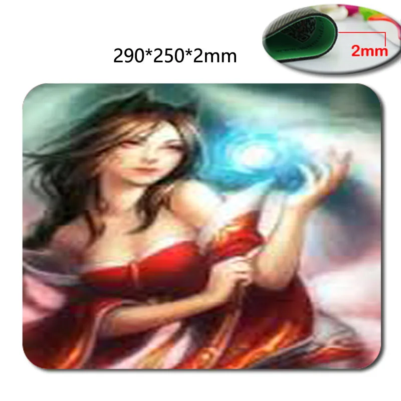 Make Your Own Style Mouse Pad Sexy Ahri Nine-Tailed Foxin in League of Legends Customized Mouse Mat Durable Silicone Computer