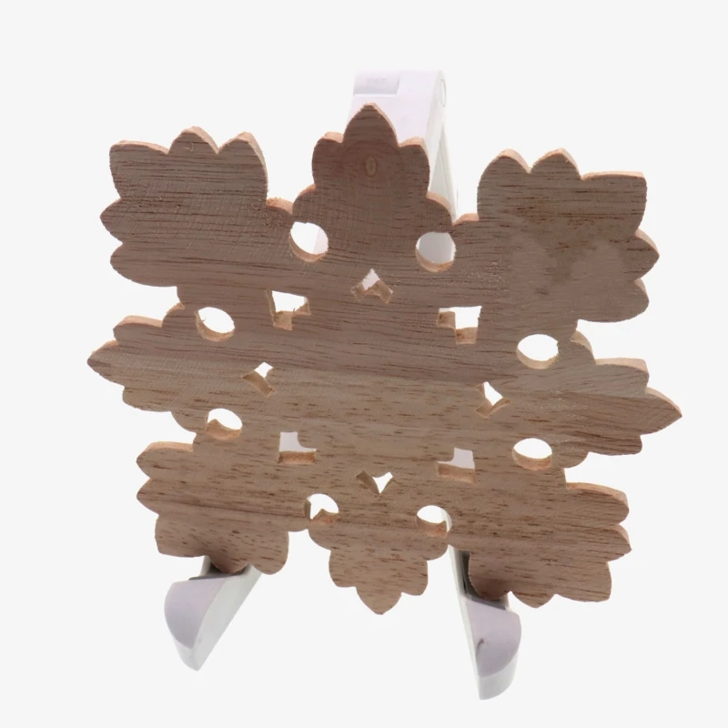 RUNBAZEF Vintage Unpainted Wood Carved Decal Corner Onlay Applique Frame Home decoration accessories Furniture Wall Decor Crafts