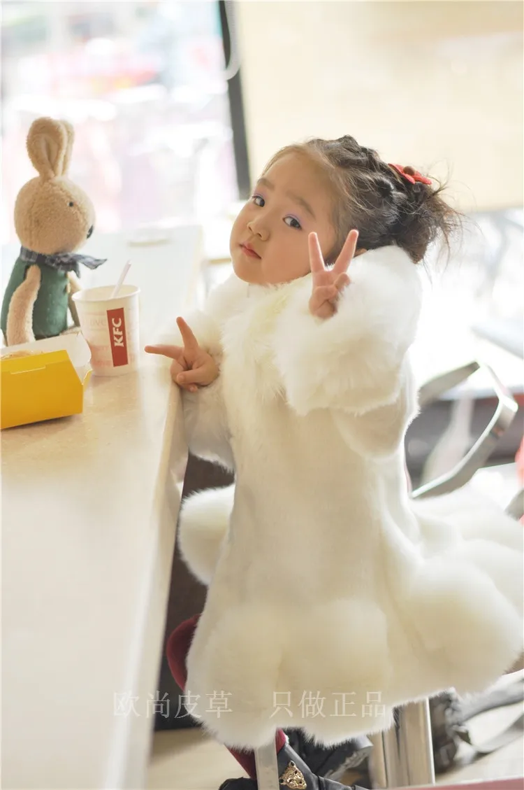 NEW FASHION CHILDREN WINTER COAT GIRL FAUX MINK FUR COAT FOX FUR COAT THICK WARM OVERCOAT FOR GIRL