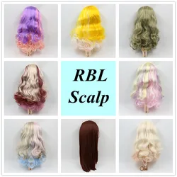 RBL Scalp 1/6 Blyth Doll Wigs including the hard endoconch dome with bang/no bangs fringe soft Variety of mixed color hair
