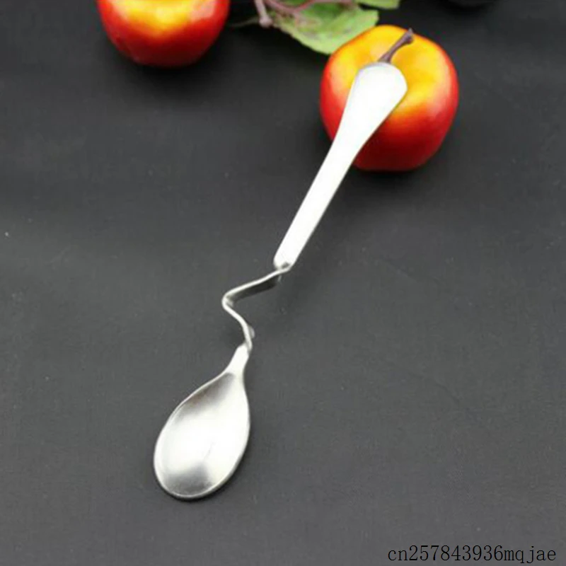 

300 Pcs Tea Coffee Spoons Twisted Handle Honey Spoon Suspensible Long Handled Spoon Stainless Steel U handle Jam Spoons