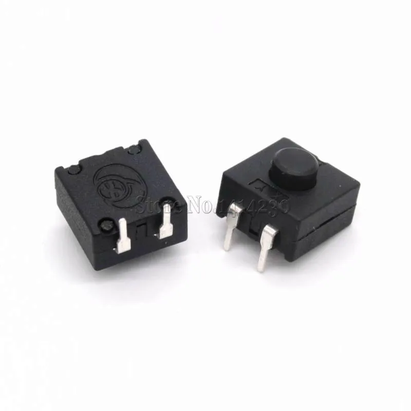 

10 шт., переключатель для фонарика, 2 контакта, 90 градусов