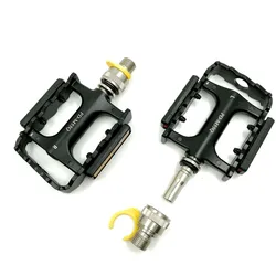 Road MTB Bike Quick Release Pedals Aluminum Alloy Bearing Folding Bike Safety Reflective Pedal Bicycle Part For Brompton