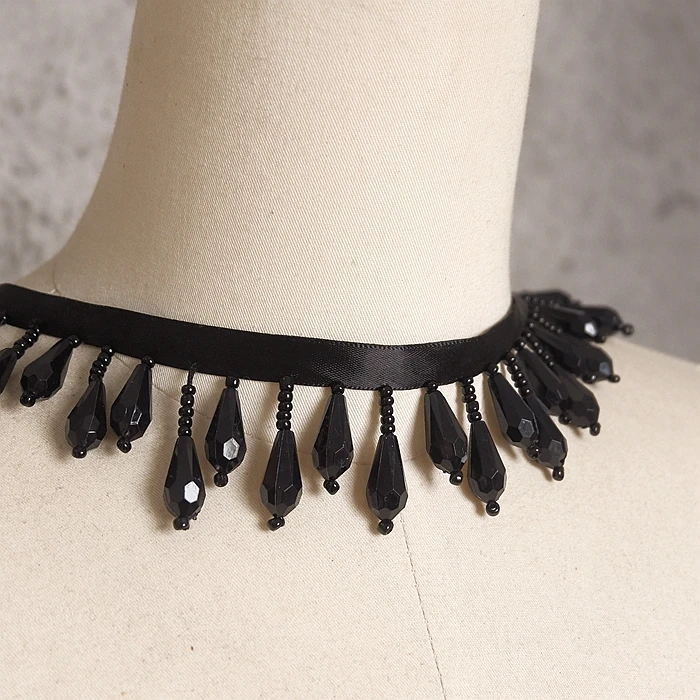 2 mt/los Perlen Anhänger Spitze Trim Quaste Breite 4 CM Handgemachte DIY Hause Dekoration Bühne Kleidung Hochzeit Kleid Vorhang Zubehör – Detail 1
