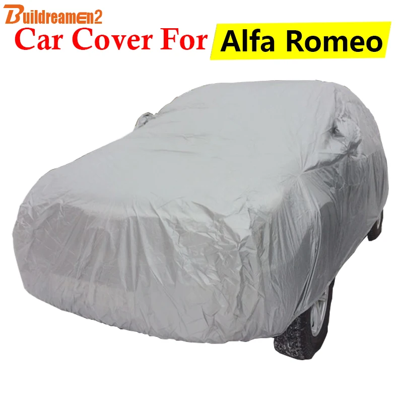 Buildreamen2 Full Car Cover Anti-UV Sun Shield Snow Rain Scratch Resistant Cover Dust Proof For Alfa Romeo 147 156 Brera MiTo