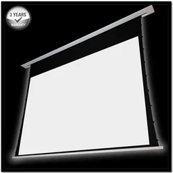 16:9-decke tab gespannt leinwand mit woven akustisch transparent weiß
