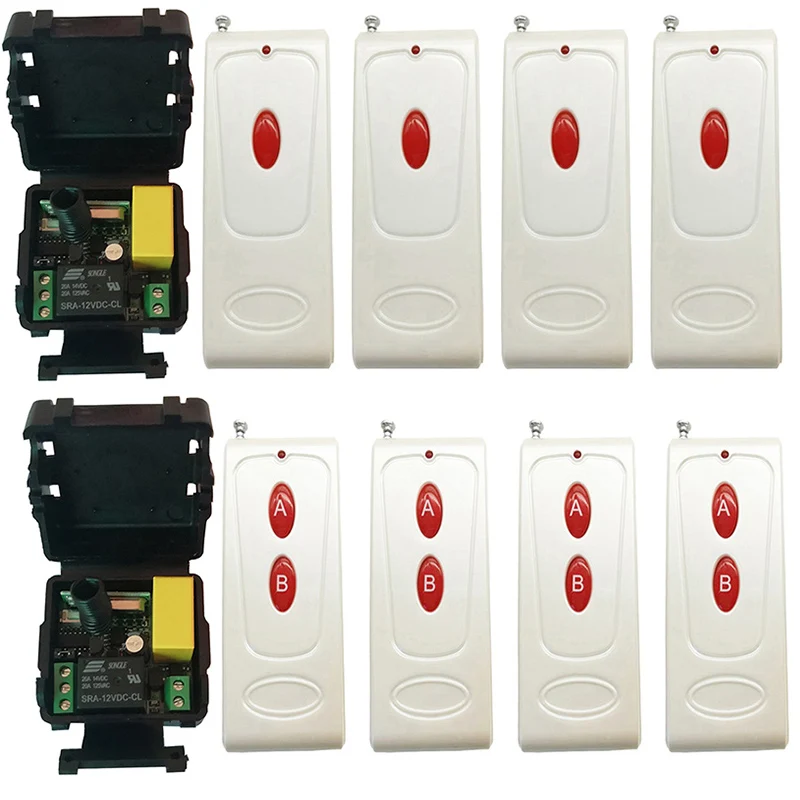 

500 м большой радиус действия переменного тока 220 В 1 канал 1 канал RF беспроводная система дистанционного управления, 315/433 МГц, передатчик + приемник жалюзи/лампа