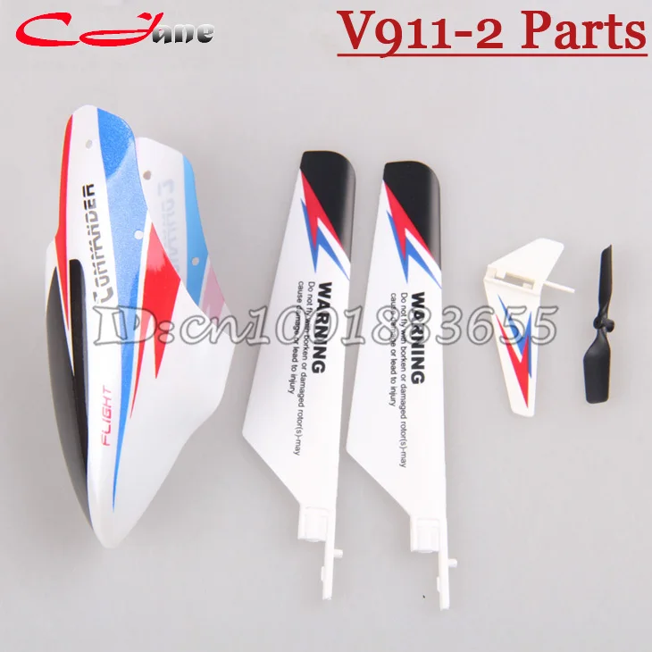 Wholesale WL V911-2 spare parts Head Cover,Main Blade,tail balance wing,Tail lade for WL V911-2 RC Helicopter