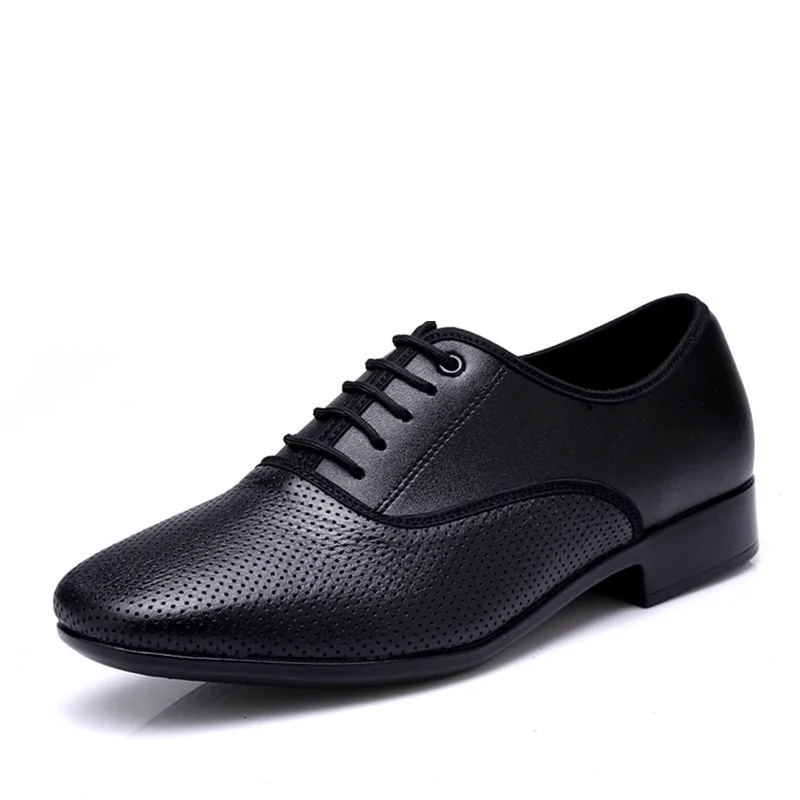 

Ventilate Men's Modern Dance Shoes Flat Breathable Leather Shoes Men sSquare Dance Mode Comfortable Dance Shoes GB Sneaker