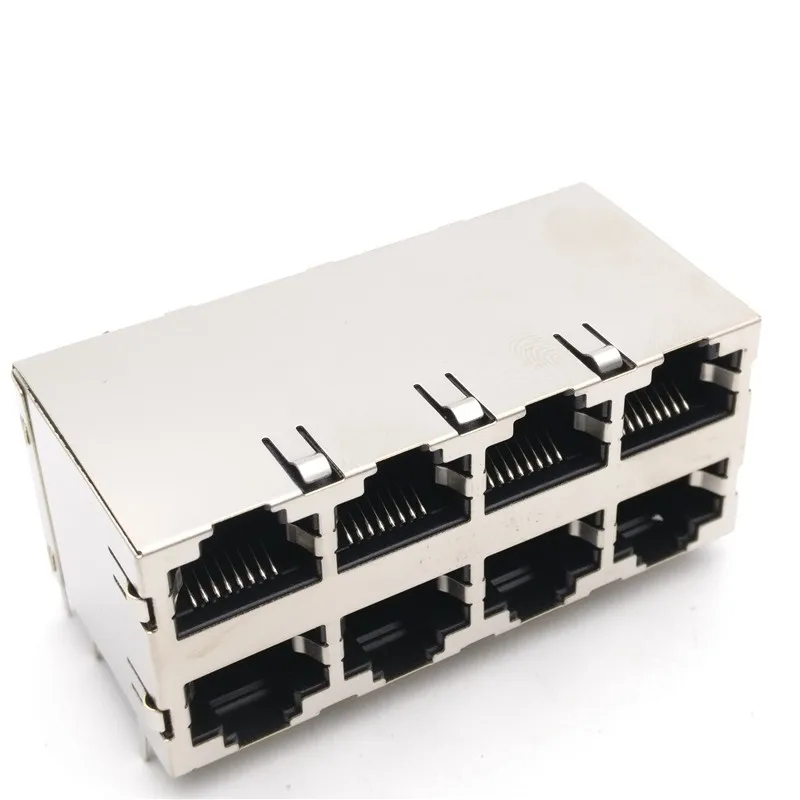 10 teile/los 59/2x4 Schild 8 PortS RJ45 LAN Modulare Netzwerk Anschluss