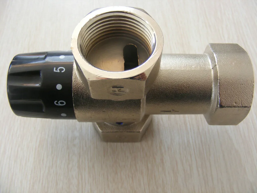 Imagem -03 - Misturador de Chuveiro com Energia Solar Dn25 Válvula Termostática Mistura Automática Válvula de Bronze