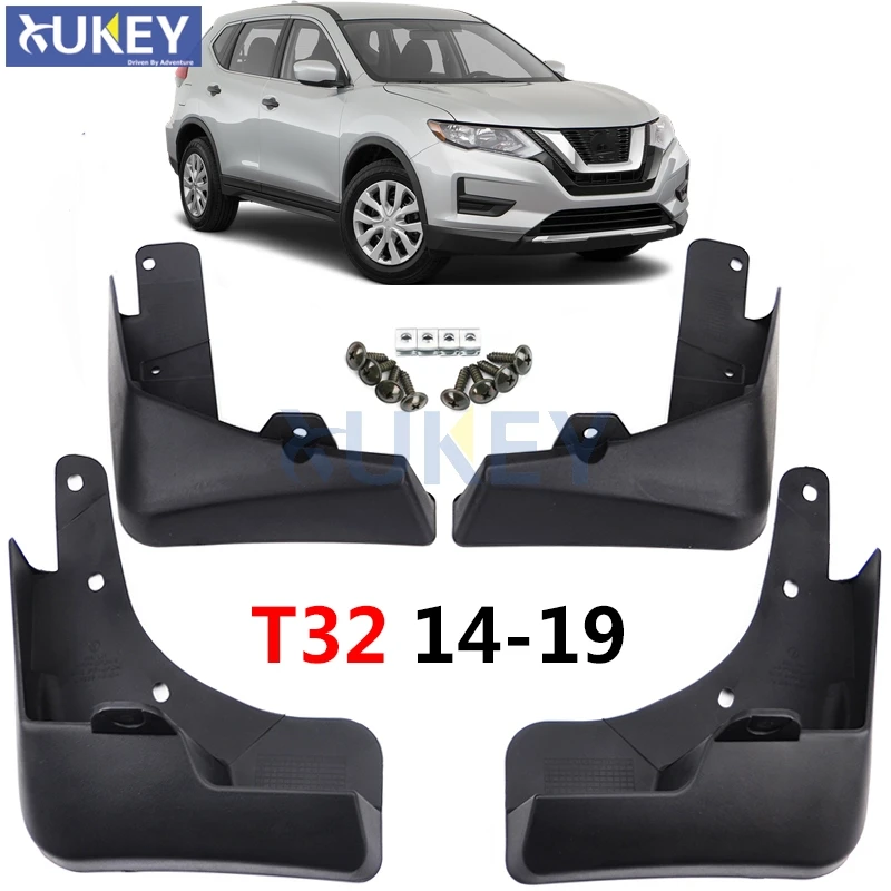 For Nissan X-Trail Rouge T32 Set Molded Car Mud Flaps 2014-2019 2016 2017 Xtrail Splash Guards Mud Flap Mudguards Fender Styling