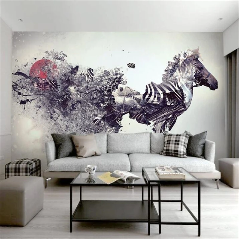 

wellyu papel de parede 3D Abstract zebra explosion effect Nordic fashion TV backdrop photo wallpaper wallpaper 3d tapety