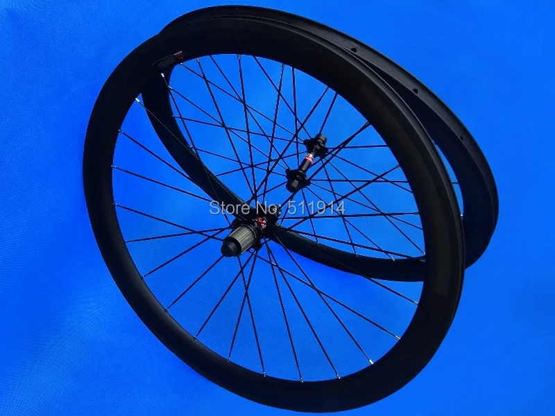 

FLYXII Brand New Full Carbon Matt Clincher Rims Clincher Wheelset Road Bike 50mm Bicycle Wheel 25mm Width