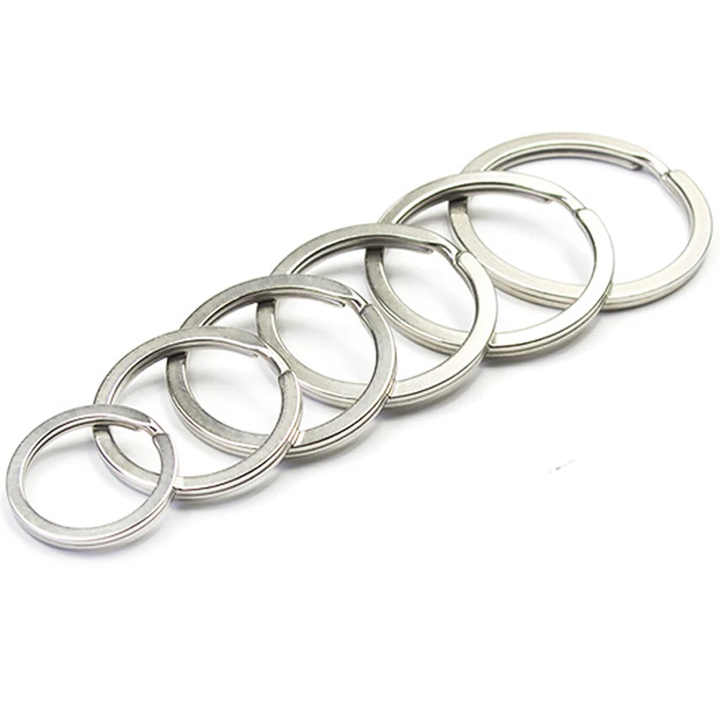 20PCS DIY Key Ring Metal Nickel Split Key Ring Keyring 10mm/15mm/20mm/25mm/28mm/30mm/32mm/35mm Connectors