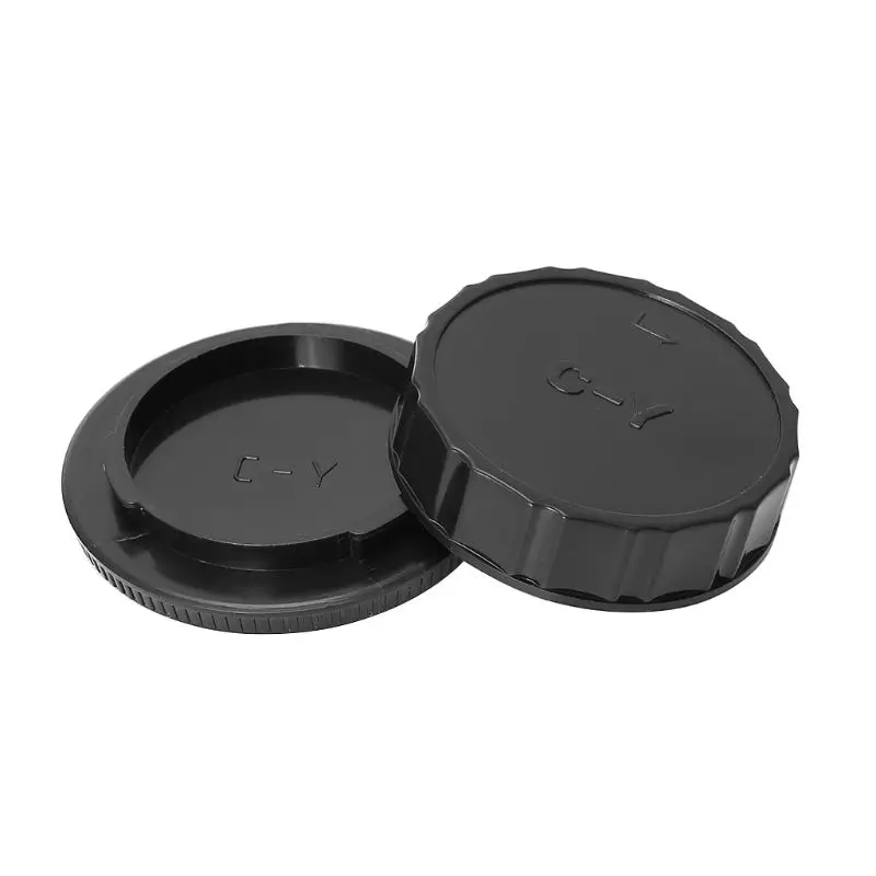 Camera Body Cover Rear Lens Cap Hood Protector Set Anti-Dust Heat-proof Accessories for Contax Yashica C/Y Mount DSLR SLR