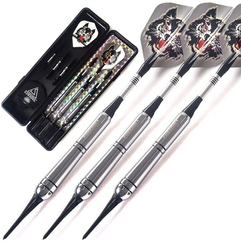 Cuesoul New Soft Tip Darts 3 Complete Darts 16-gram Barrels (The Sky Wolf Series)