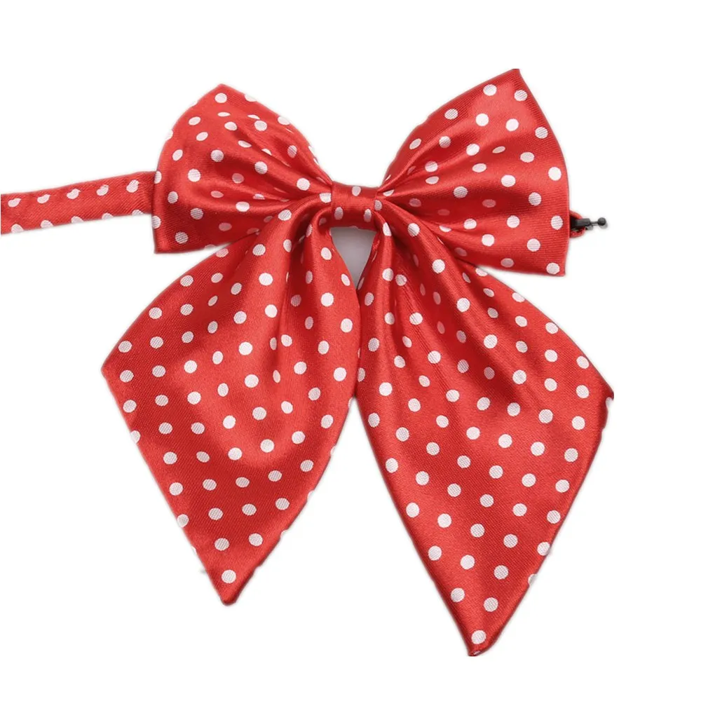 hot sale fashion polyester leopard print bow tie for women butterfly ascot necktie cravat