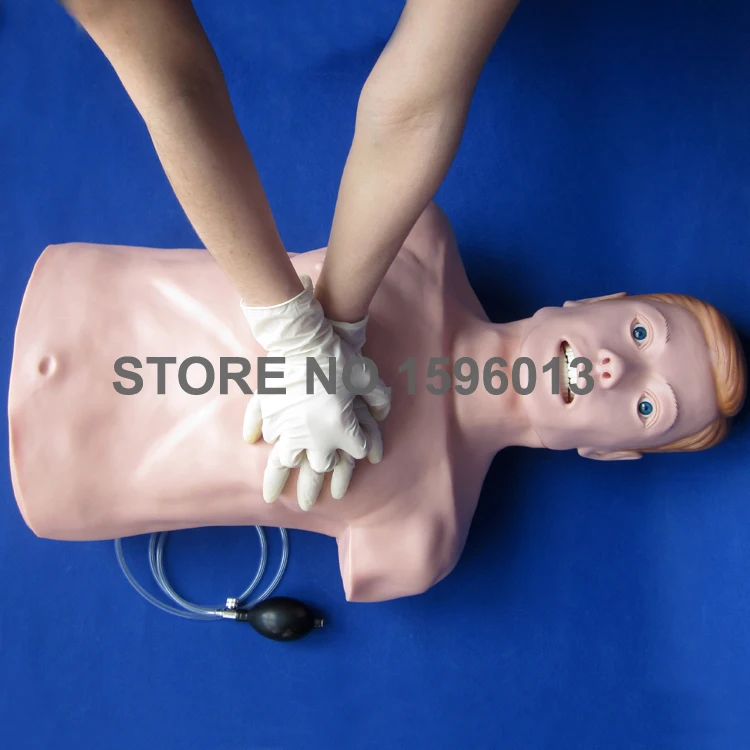 Advanced Half Body CPR and Intubation Training Manikin,Adult First Aid Airway Care Mannequin