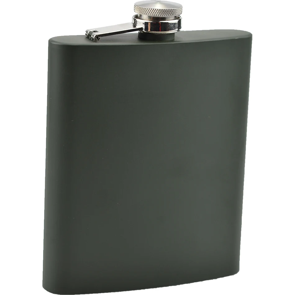 BIG flask 18oz 500ML  Stainless Steel Liquor Hip Flask with Screw Down Cap Black color or Sliver color available free big funnel