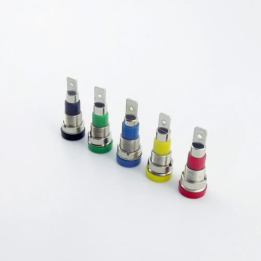 10x Cụ Vạn Năng 4mm Banana Jack Binding Bài Chỉnh Núi Nghiệm Probe 5C Màu Đen/Đỏ/Vàng/ màu xanh/Màu Xanh Lá Cây