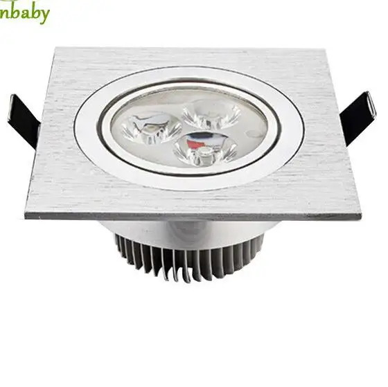 FREE shipping Hot style Energy saving Factory price CE&ROHS Cold Warm white AC85~265V LED 9W square downlights