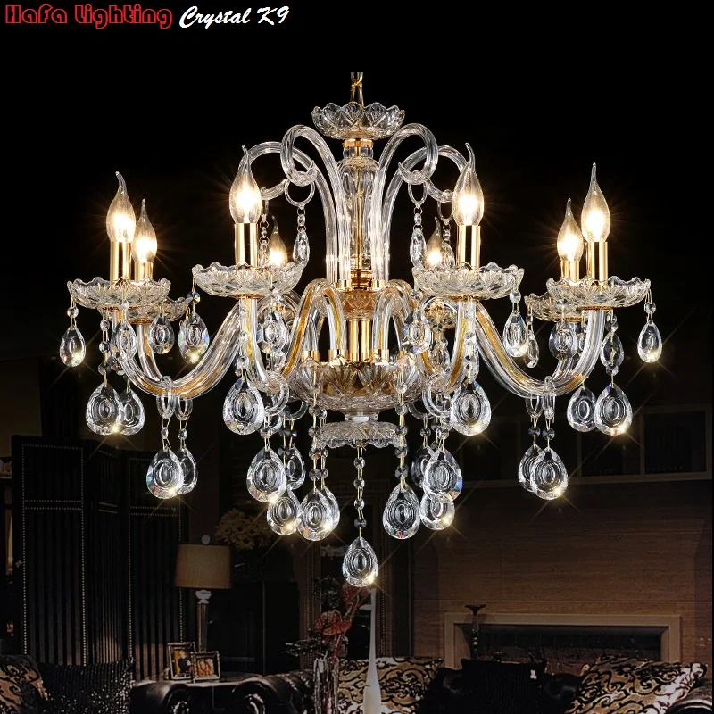 Modern Crystal Chandeliers Home Lighting lustres de cristal Decoration Luxury Candle Chandelier Pendants Living Room Indoor Lamp