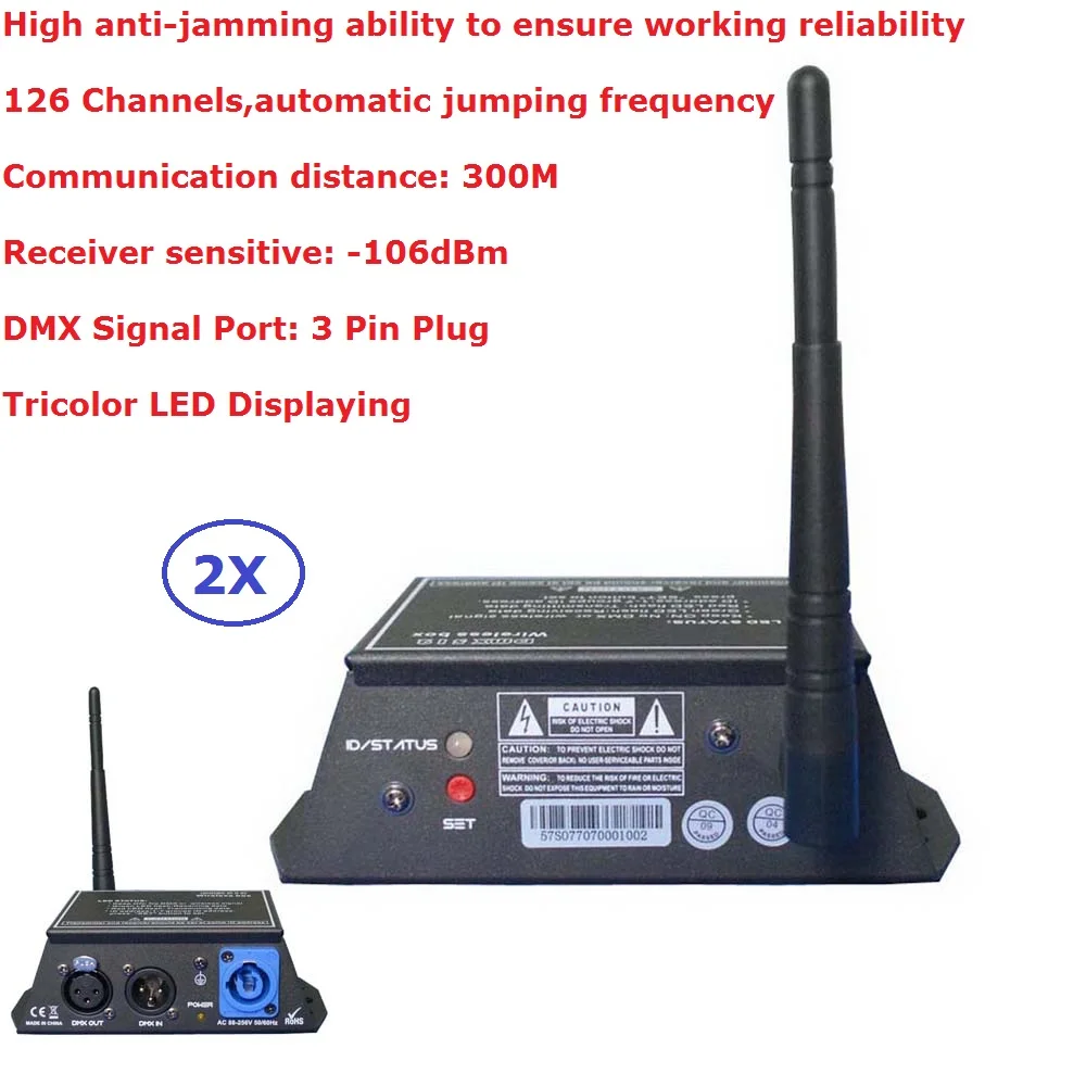 sem fio dmx 512 controlador transmissor receptor 2in1 tricolor display led 128 canais repetidor controlador de iluminacao led pecas 01