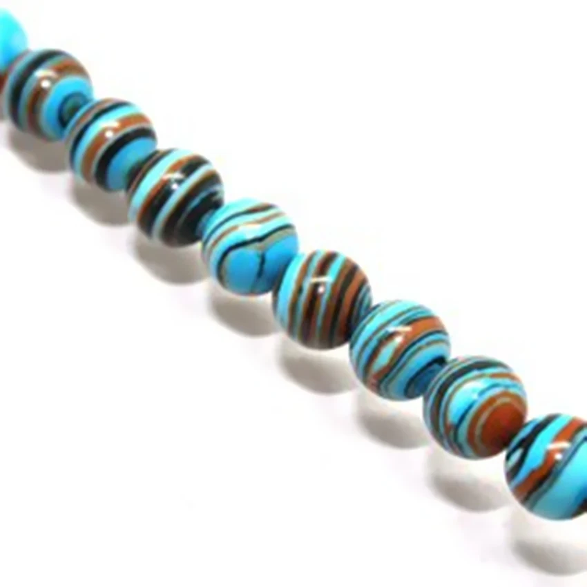 Langit biru hitam stripe turquoise jade 8mm rainbow jasper multicolor gems longgar beads membuat perhiasan 15 inch F161GS