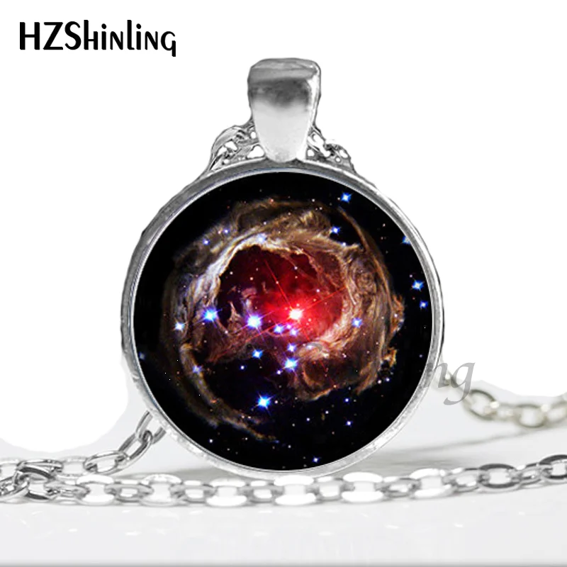 Galaxy Necklace Nebula Jewelry Orion Universe Pendant Gifts For Men Art Photo Glass Cabochon Necklaces Nebula Galaxy HZ1