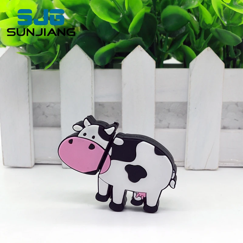 

Mini lovely Cow PenDrive Usb Flash Drive 8GB 16GB 32GB 64GB 4GB memory stick milk animal Pen drive gift drive download HOT SALE