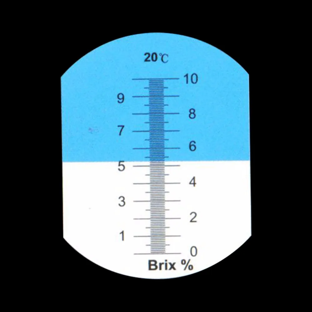 Yieryi Réfractomètre Brix portatif 0-10% Testeur de sucre avec ATC, précision 0,1% pour sève d'érable, jus à faible concentration, bière, eau