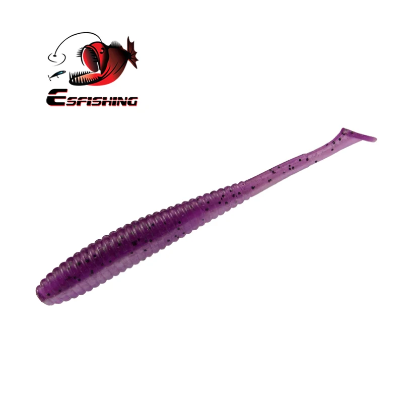 ESFISHING Pesca Soft Bait I Shad Tail 12cm Salts and Attractant Injected Isca Artificial Tackle Wobblers Jigging Fishing Lure