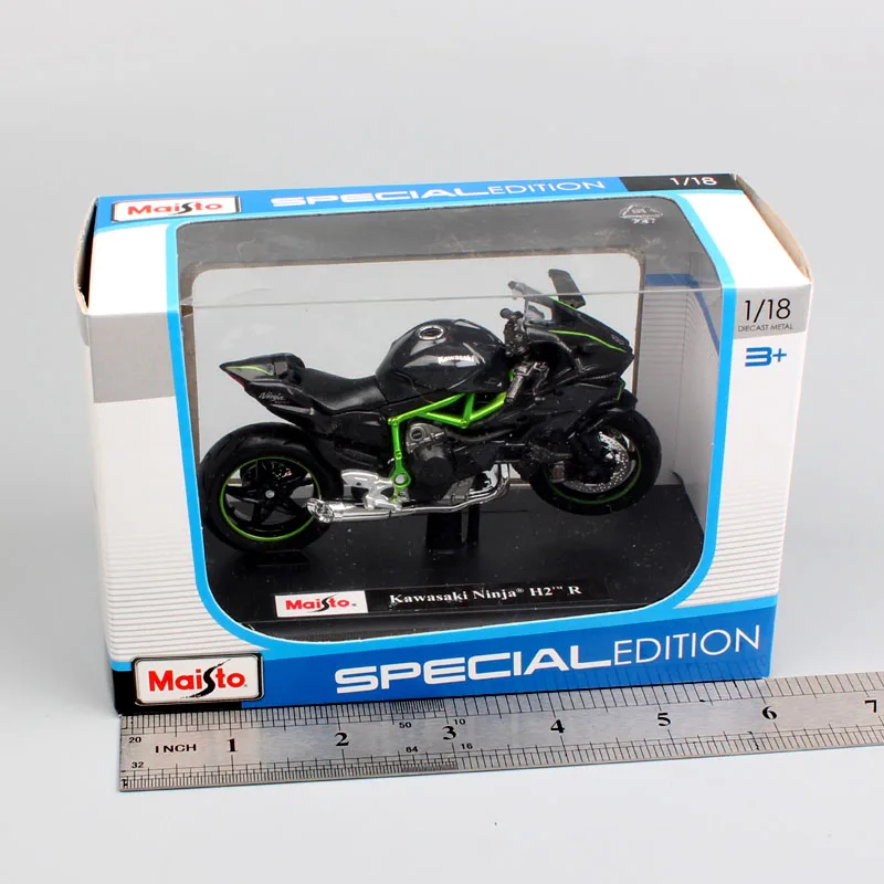 Mini motocicleta kawasaki ninja h2 h2r, escala 1:18, diecast, rua, supersport, bicicleta, trail racing, motocicleta modelagem brinquedo para