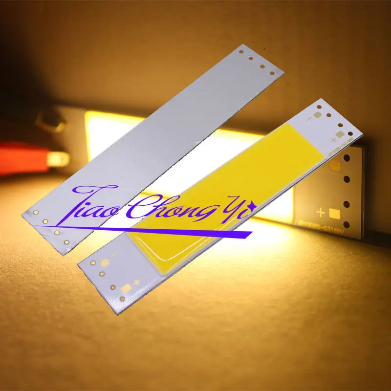 1PCS 3W 100X20mm 300mA 9V COB LED Cool white Panel strip lights For DIY lamps