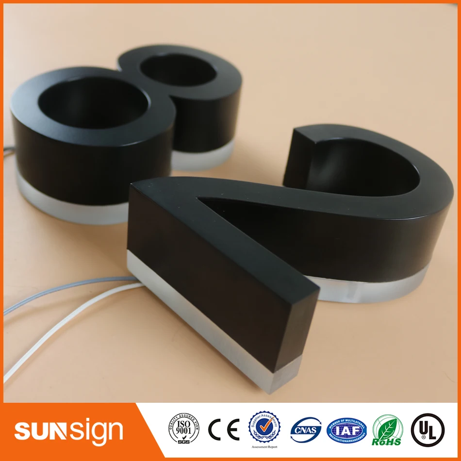 H 30Cm Factory Outlet Outdoor Reclame Backlit Rvs Led Brief Tekenen