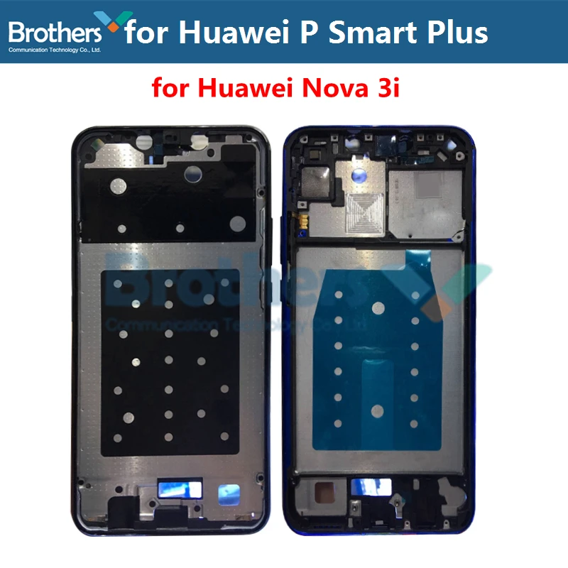 Przednia ramka dla Huawei P Smart Plus ramka LCD przednia obudowa dla Nova 3i ramka ekranu z przyciskami część górna