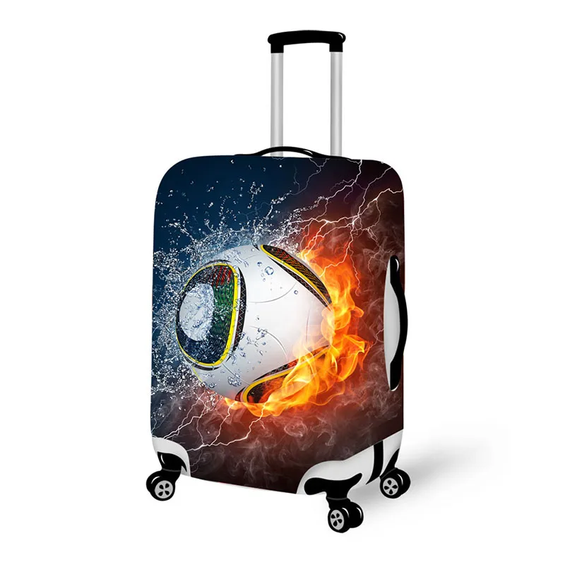 Fire and fire series print travel luggage suitcase protective cover stretch waterproof portable luggage covers rain cover