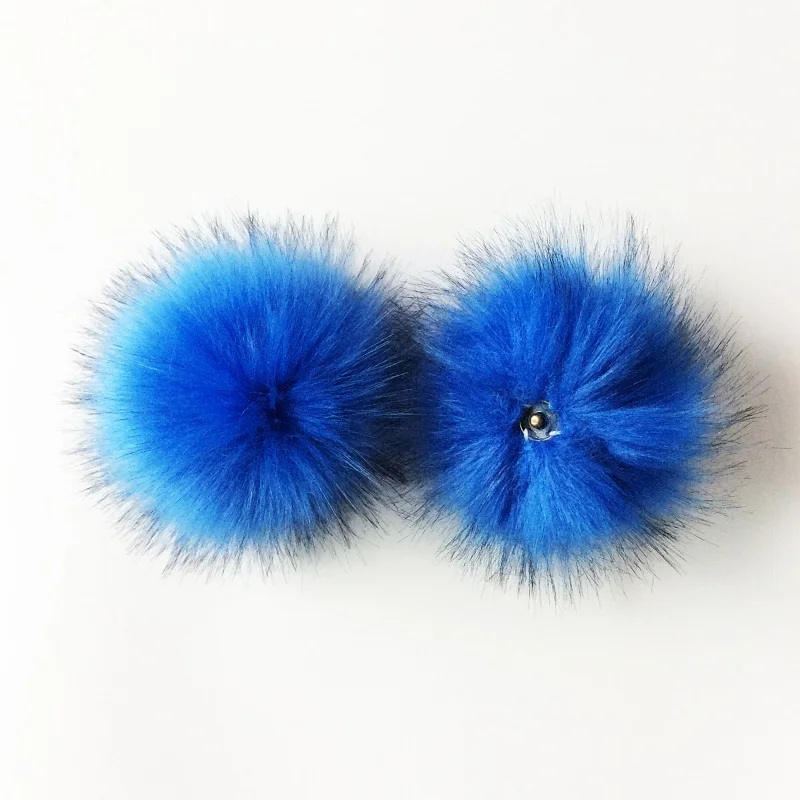 Pompom For Hat Pompom With Snap Button Faux Fur Pompom Hat Accessories