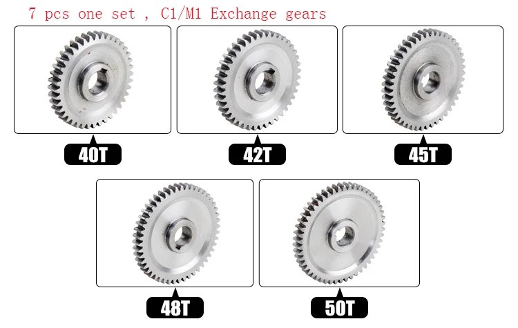 Free shipping 5pcs one set Simant SIEG: S / N: 10085B lathes and milling machines C1 M1 metal gear mini lathe gears Metal